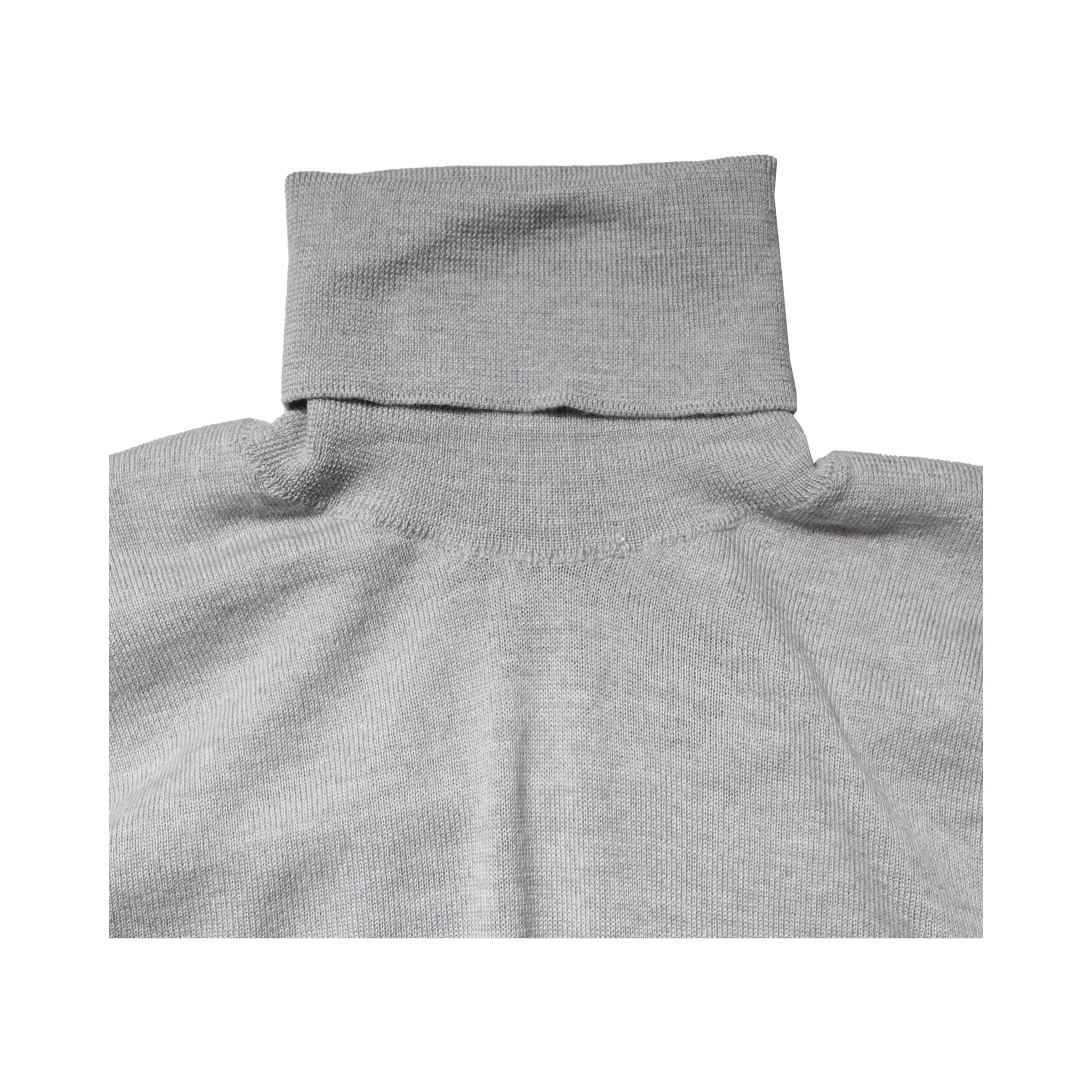 Gray Long Sleeve Turtleneck Pullover Sweater