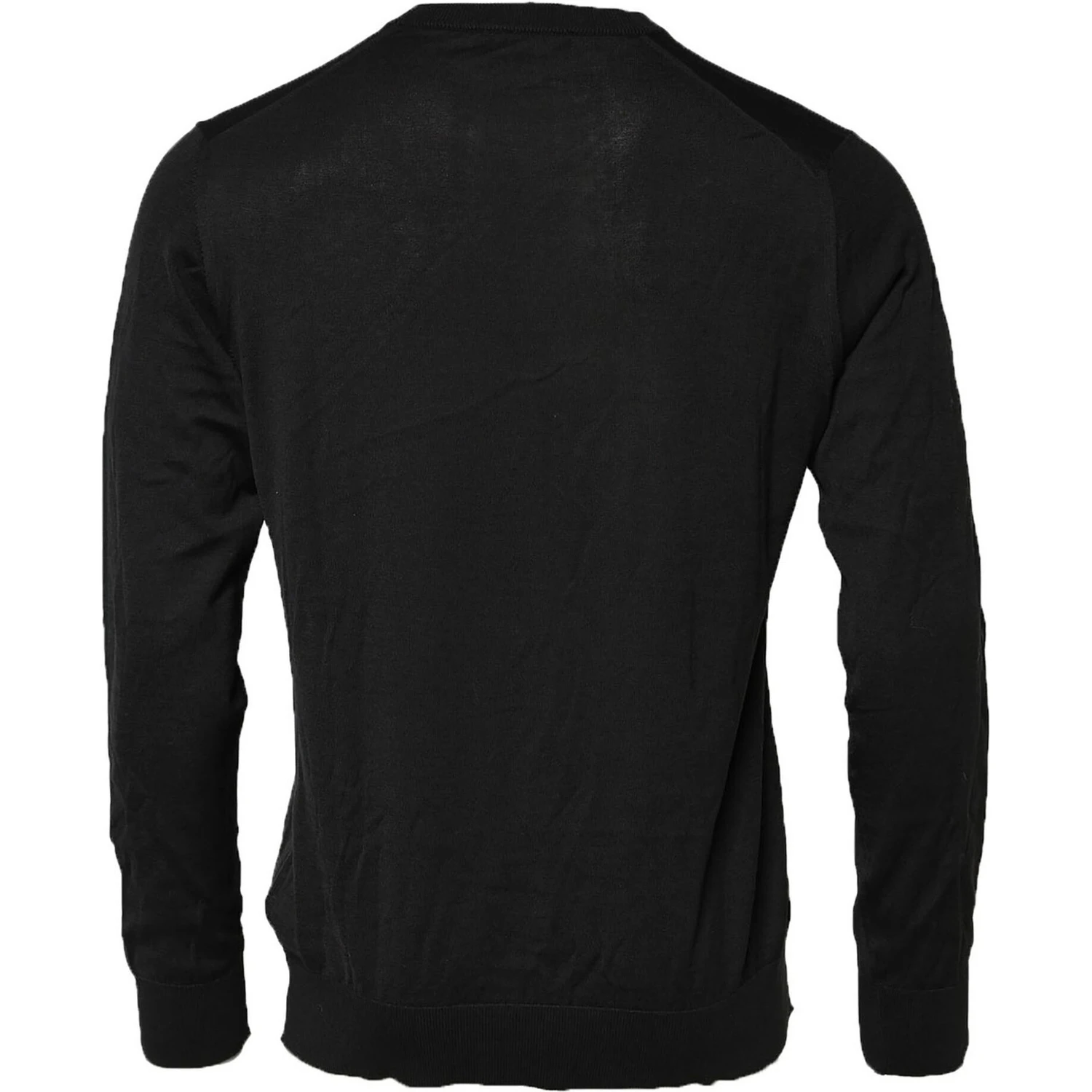 Black Cotton DG Logo Men Sweatshirt Sweater