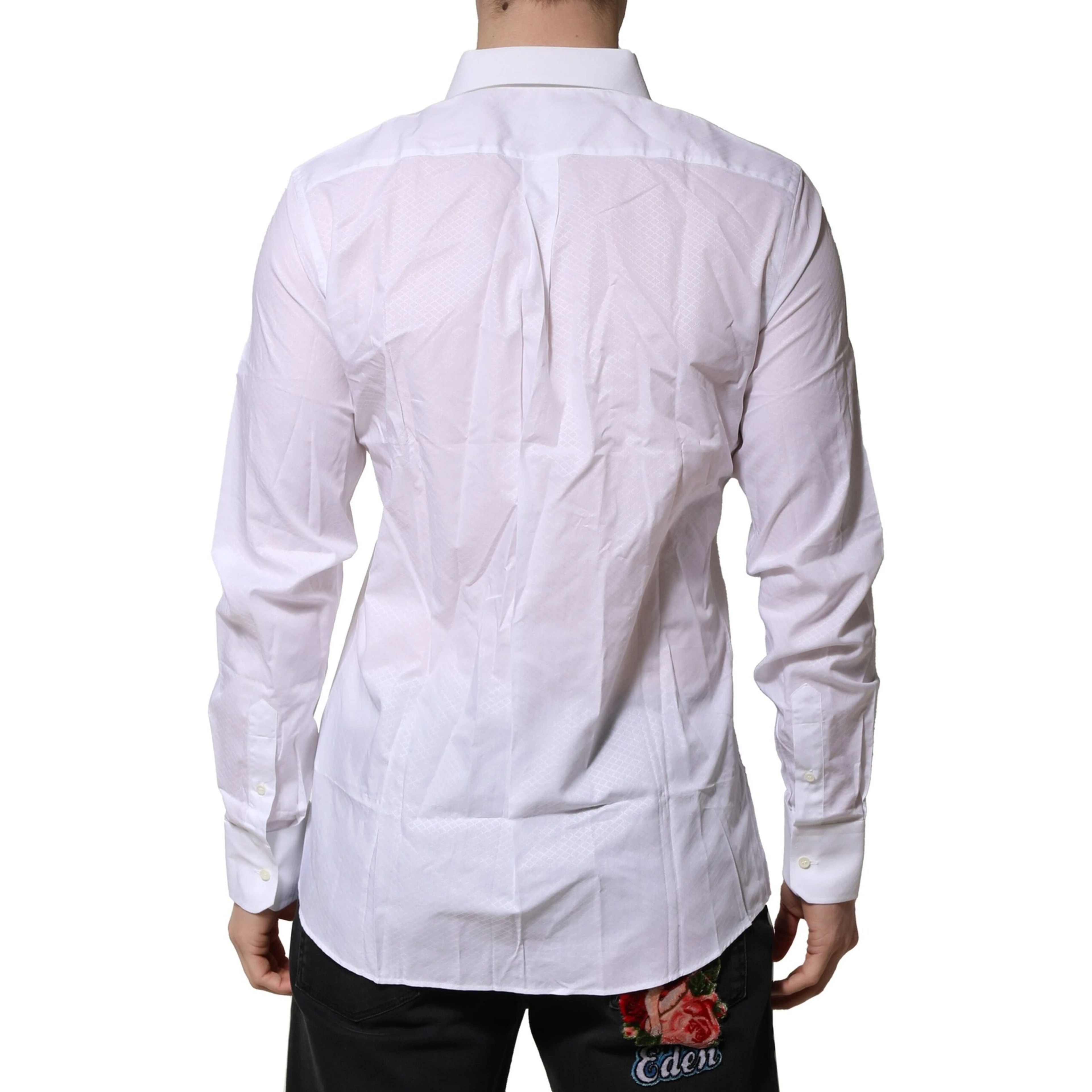 White MARTINI Long Sleeves Men Formal Shirt