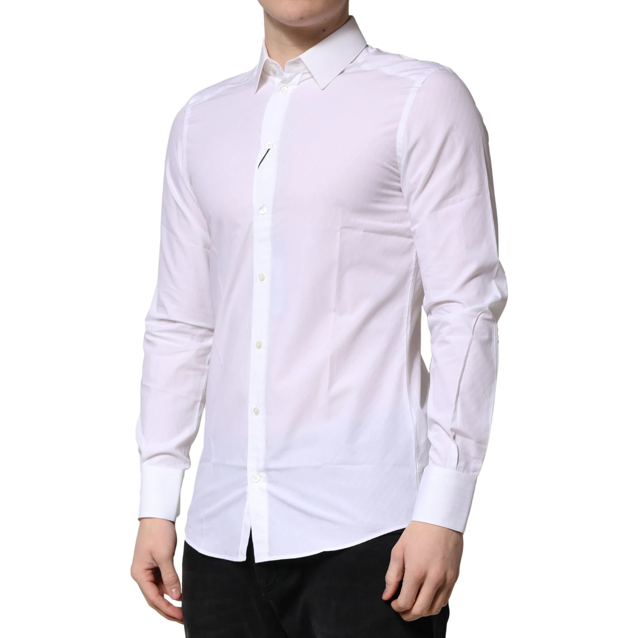 White MARTINI Long Sleeves Dress Formal Shirt