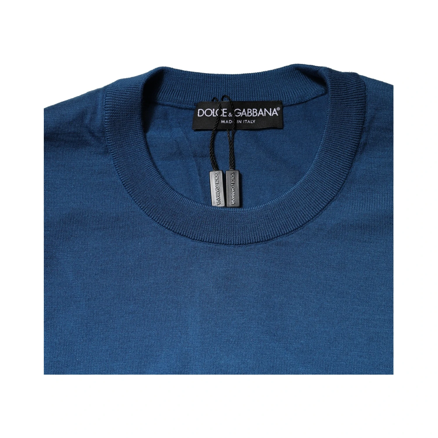Blue Cashmere Crew Neck Sweatshirt Sweater