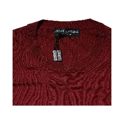 Maroon Cashmere Crew Neck Sweatshirt Sweater