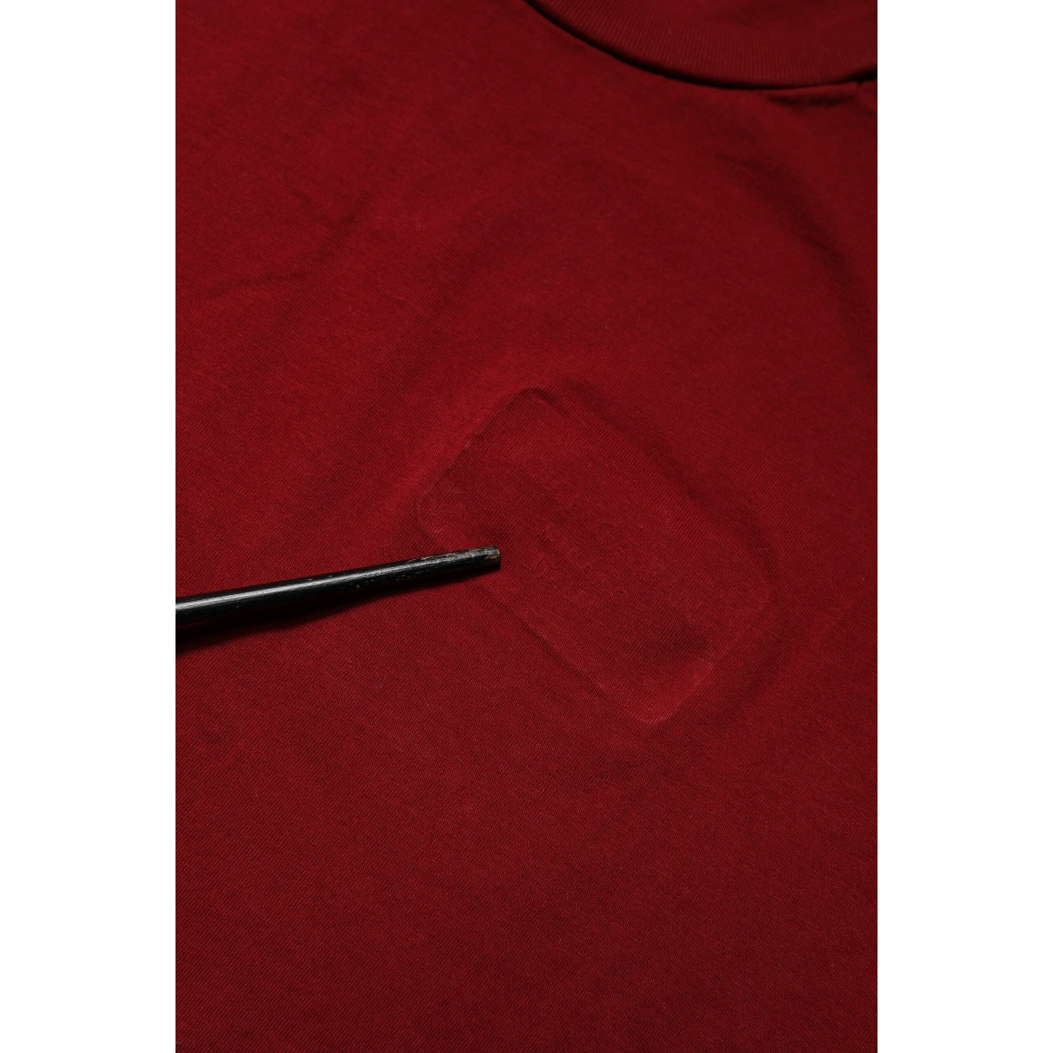 Dark Red Men Crew Neck Short Sleeve T-shirt