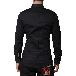 Blue Cotton GOLD Long Sleeves Formal Shirt