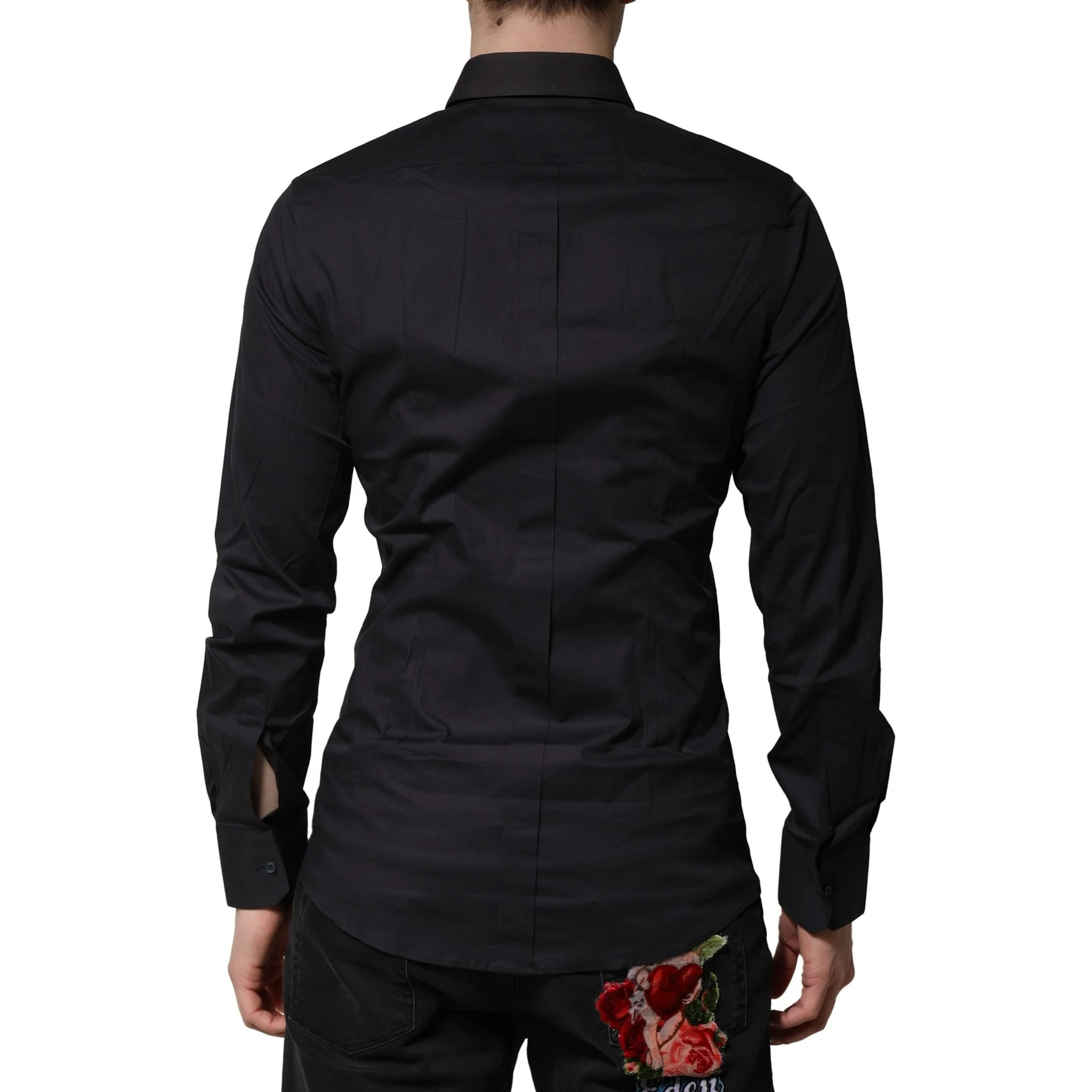 Blue Cotton GOLD Long Sleeves Formal Shirt