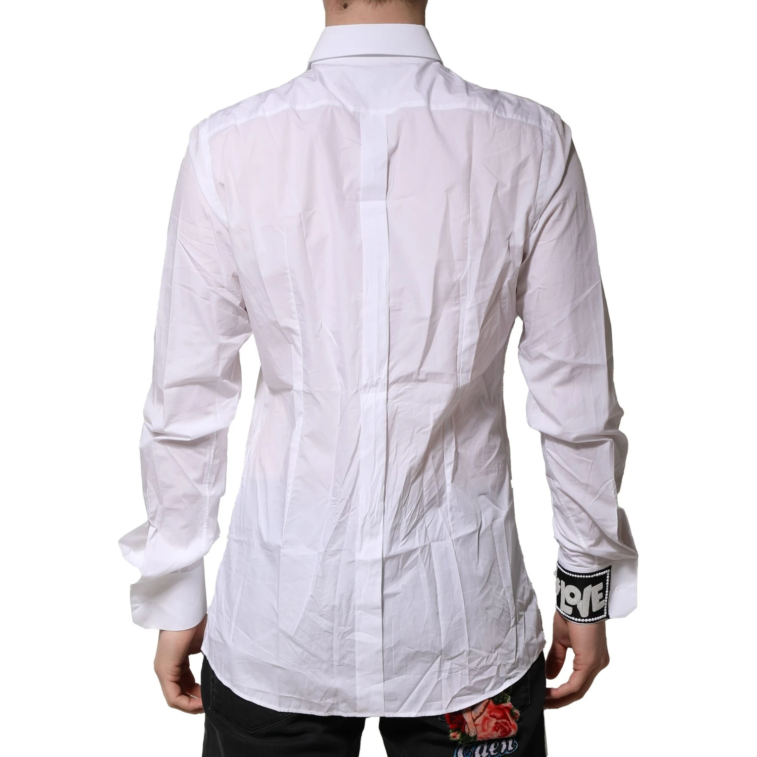 White GOLD Cotton Men Dress Formal Shirt