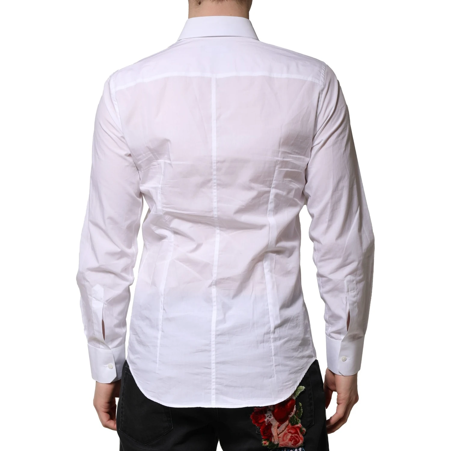 White MARTINI Long Sleeves Men Formal Shirt