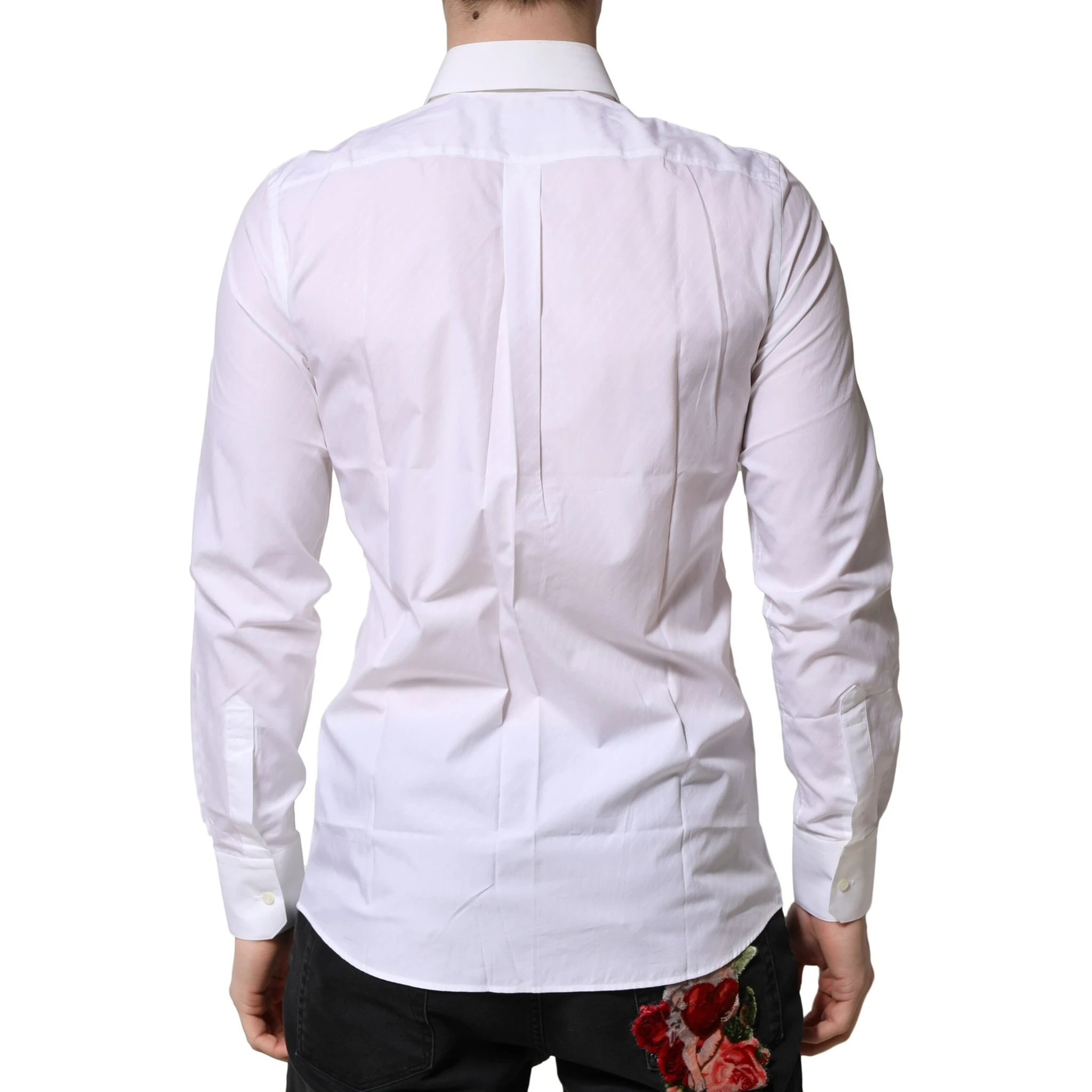 White MARTINI Long Sleeves Dress Formal Shirt