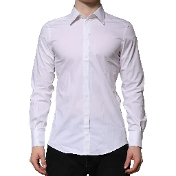 White MARTINI Long Sleeves Dress Formal Shirt