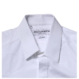 White Cotton GOLD Long Sleeves Formal Shirt