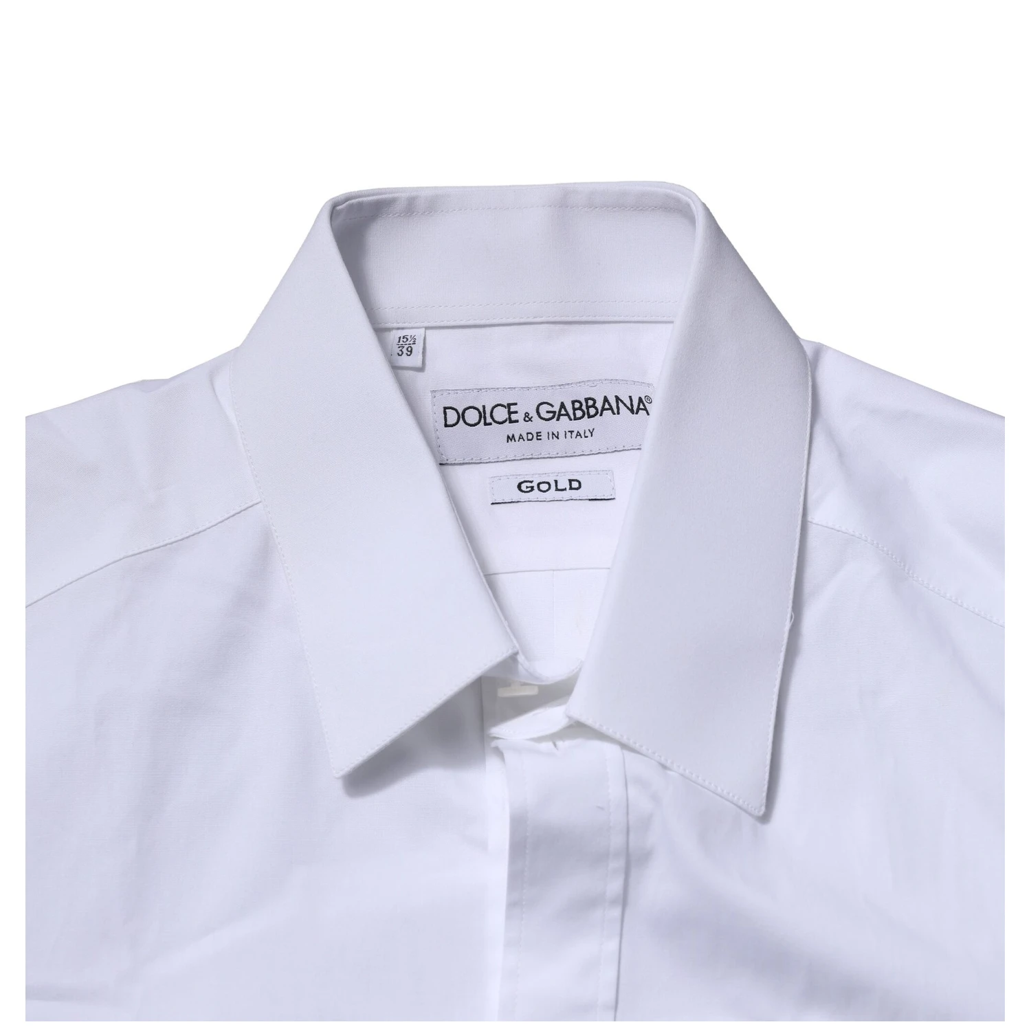 White Cotton GOLD Long Sleeves Formal Shirt