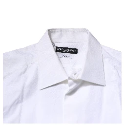 White Bib Cotton Poplin GOLD Men Formal Shirt