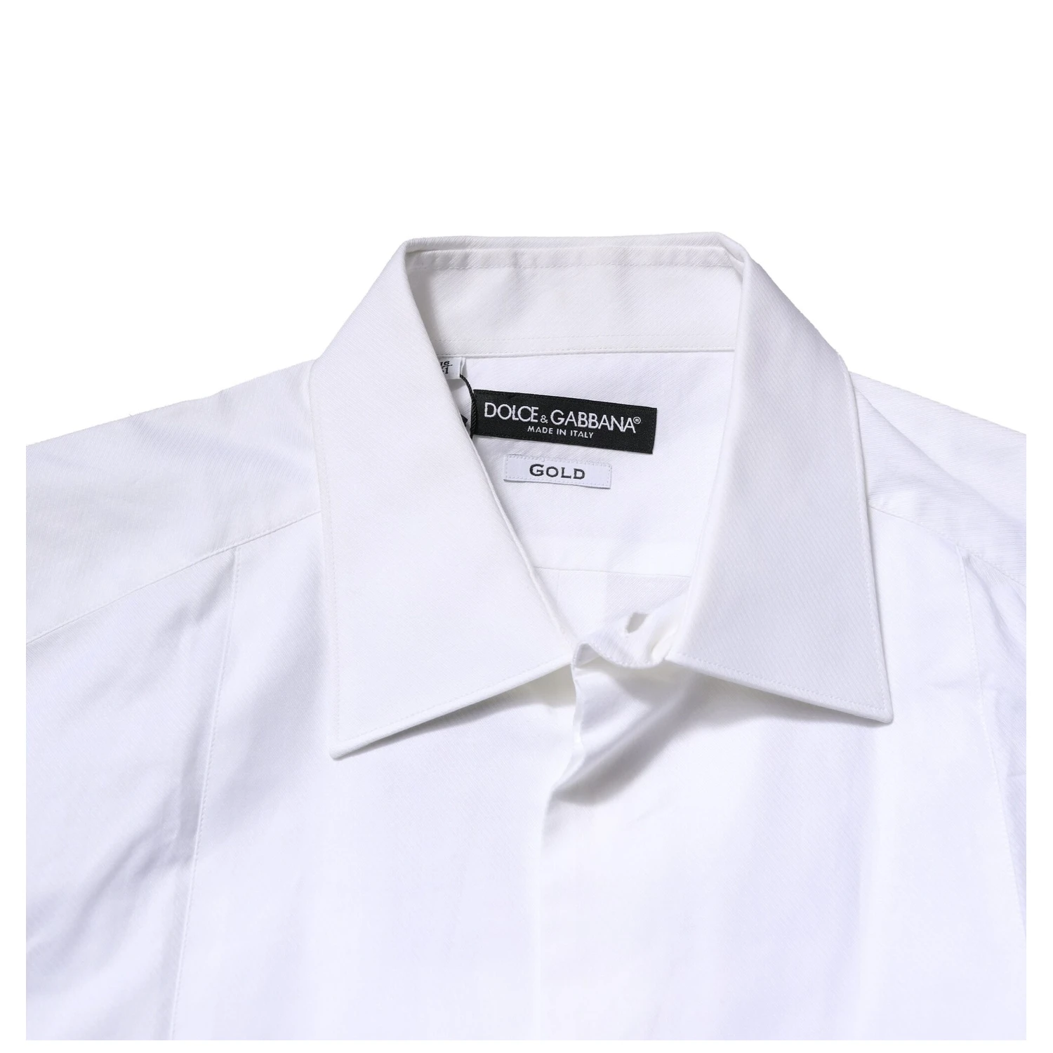 White Bib Cotton Poplin GOLD Men Formal Shirt