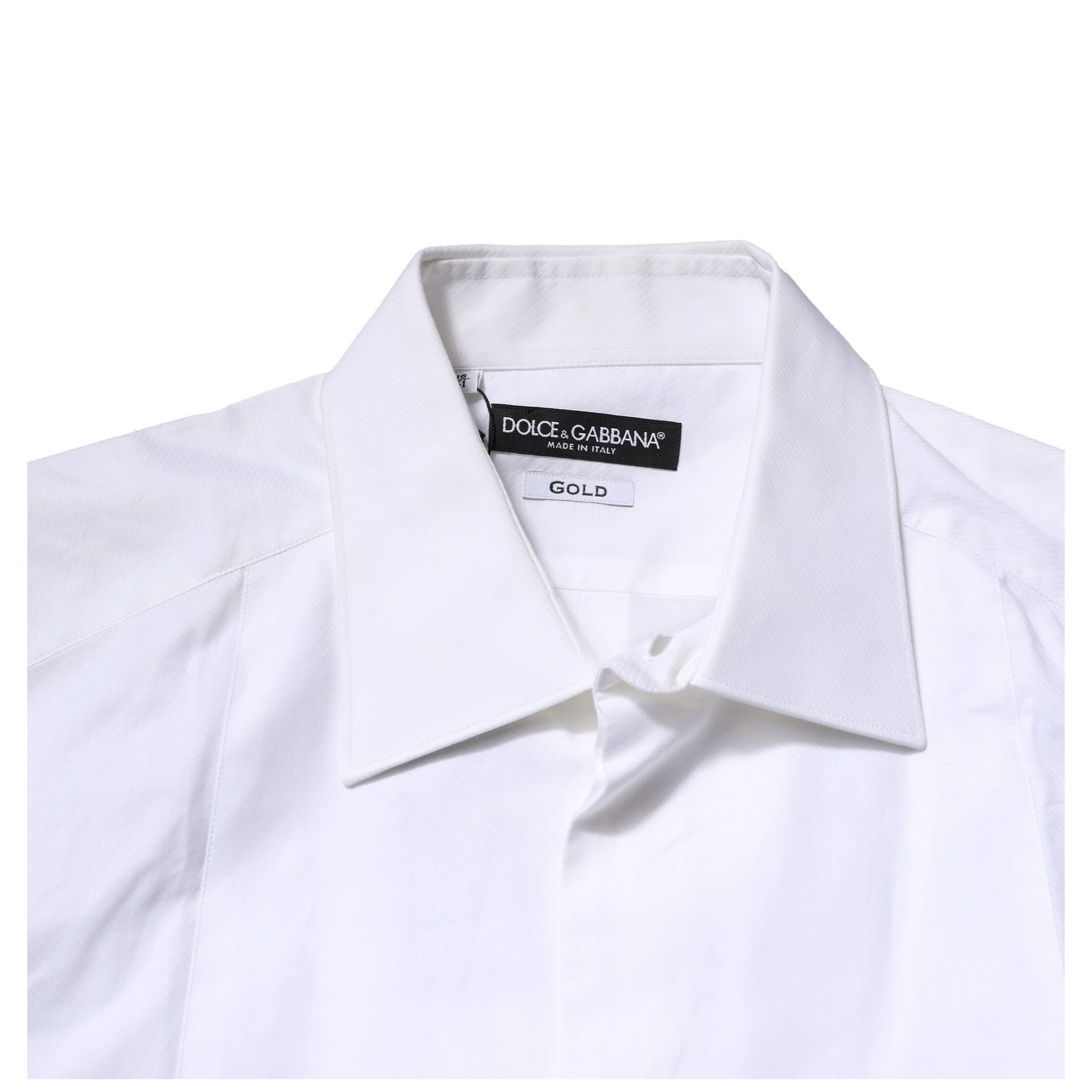 White Bib Cotton Poplin GOLD Men Formal Shirt