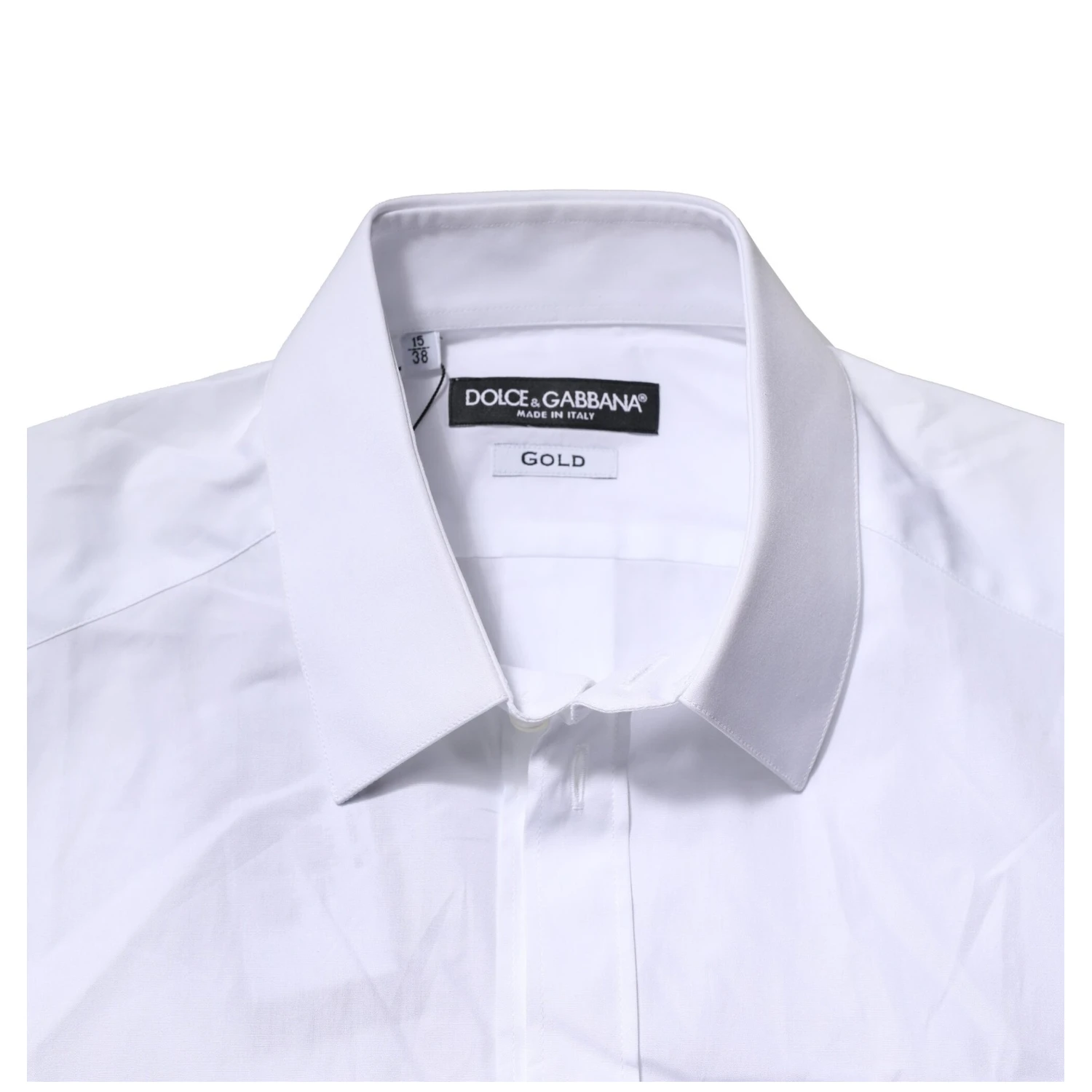 White Cotton Short Sleeves GOLD Casual Shirt