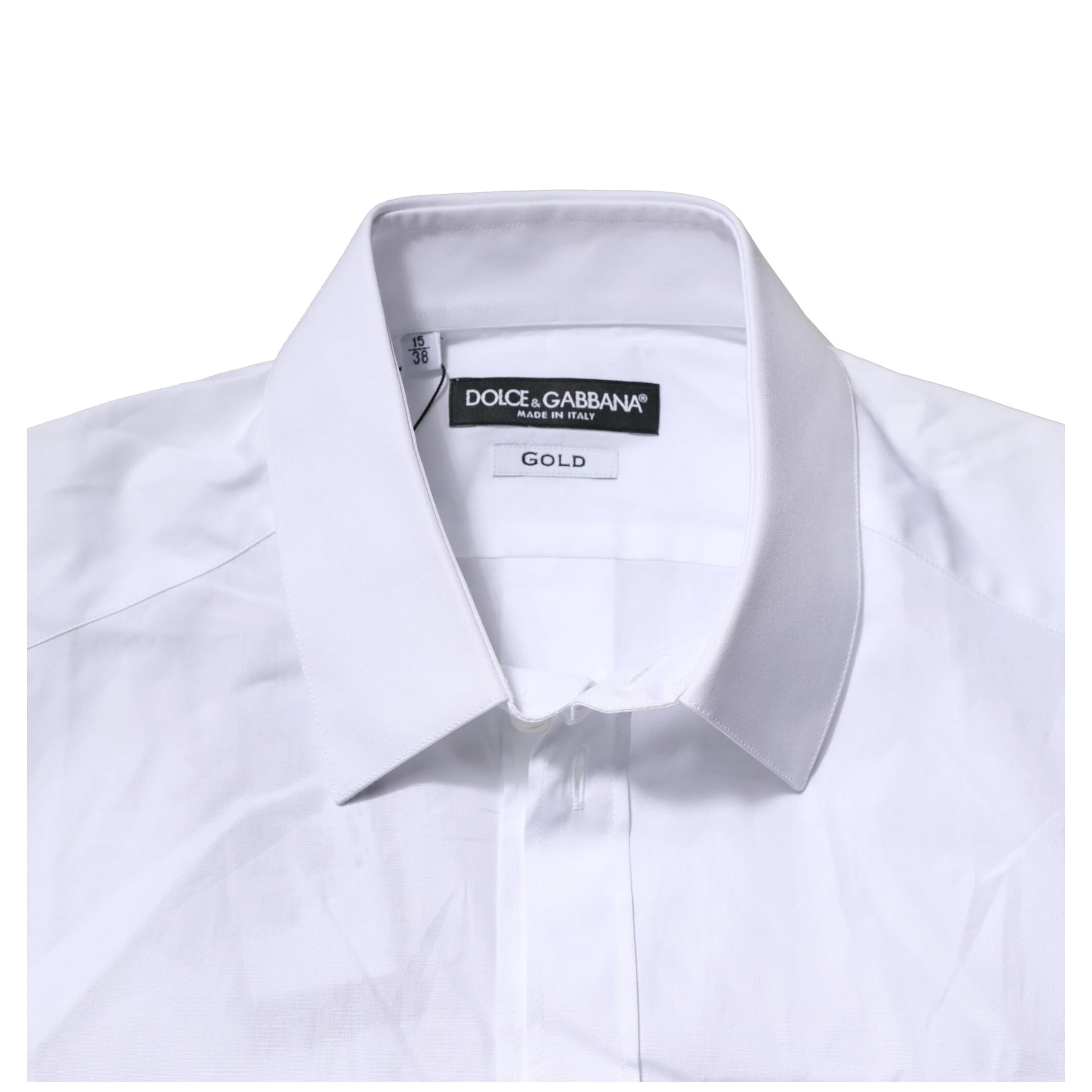 White Cotton Short Sleeves GOLD Casual Shirt