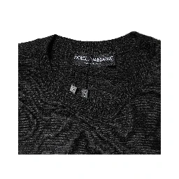Gray Cashmere Crew Neck Sweatshirt Sweater