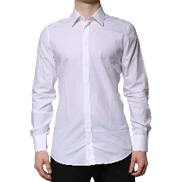 White GOLD Long Sleeves Dress Formal Shirt