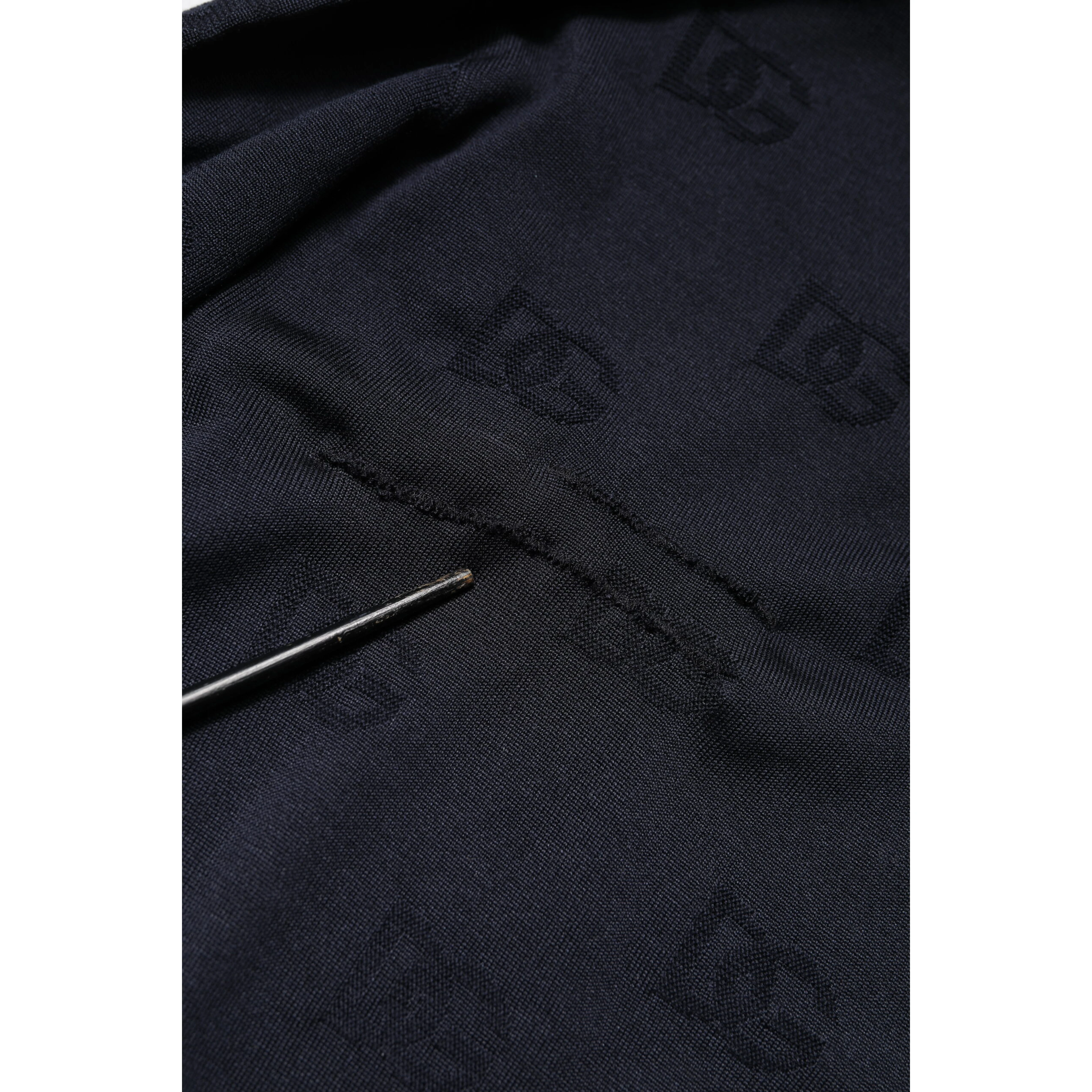 Black Silk Crew Neck Sweatshirt Sweater