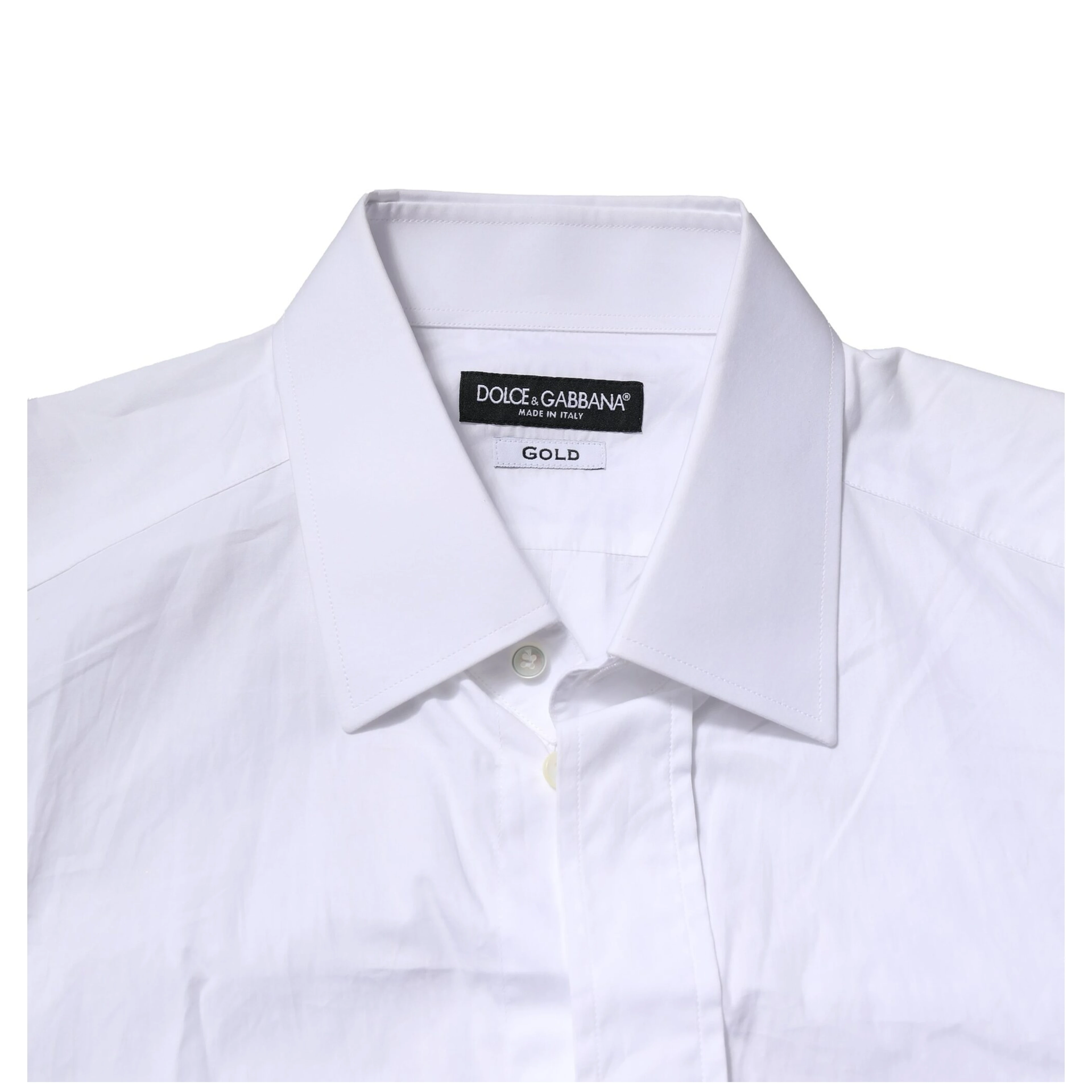 White GOLD Cotton Men Dress Formal Shirt
