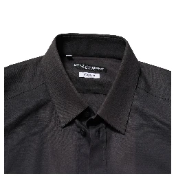 Blue Cotton GOLD Long Sleeves Formal Shirt