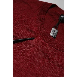 Maroon Cashmere Crew Neck Sweatshirt Sweater