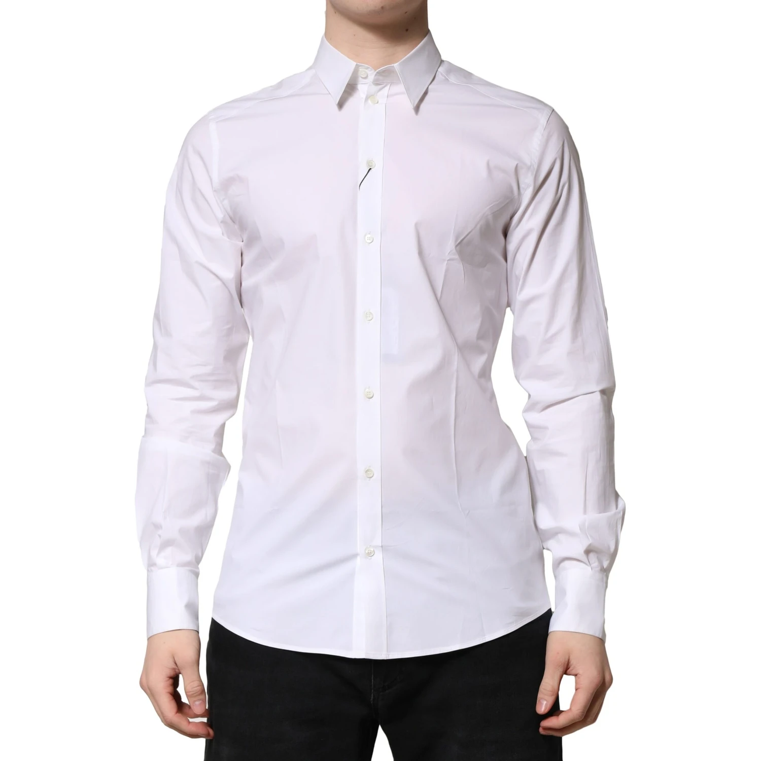 White Cotton Long Sleeves Dress Formal Shirt