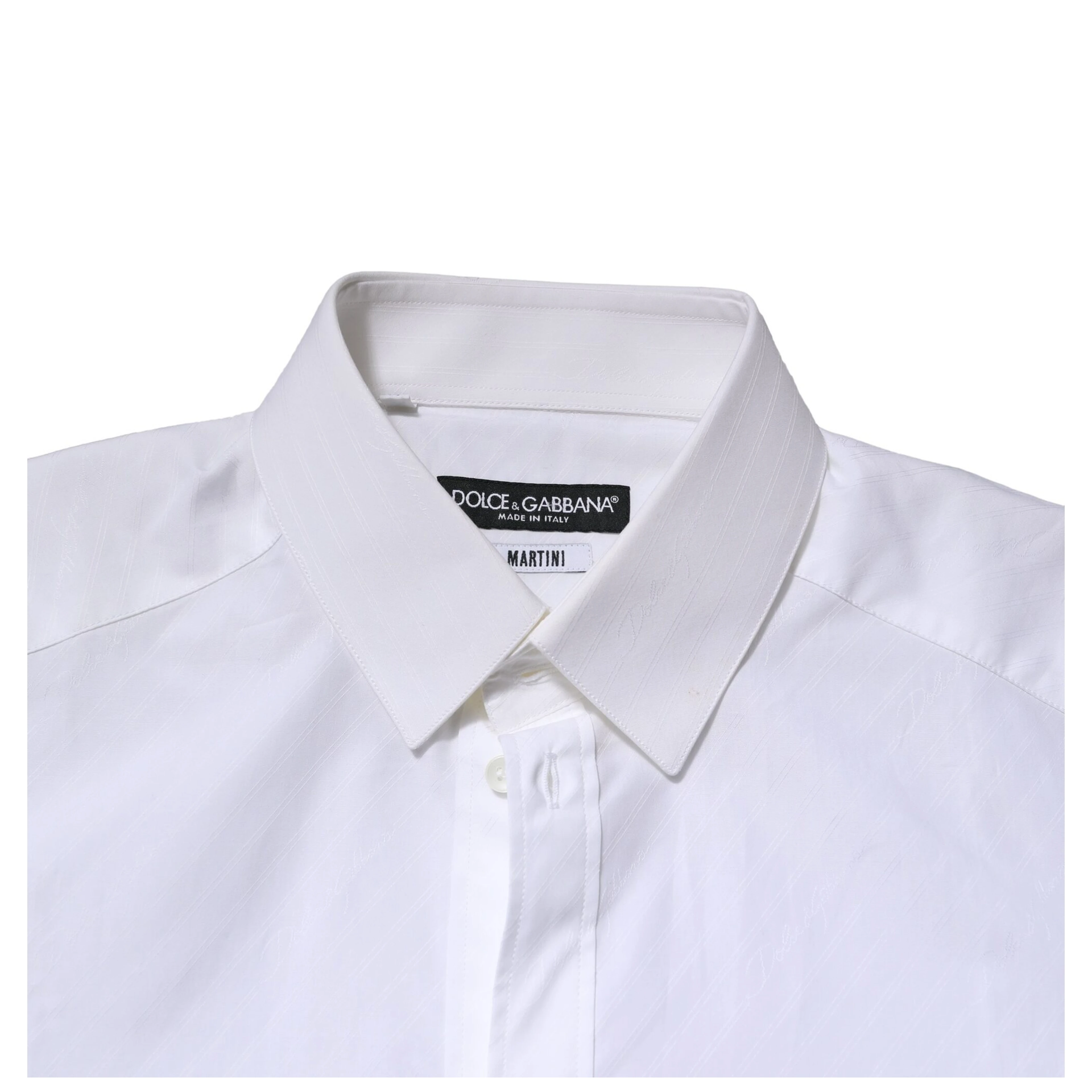 White MARTINI Long Sleeves Dress Formal Shirt