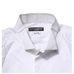 White GOLD Bib Poplin Dress Men Formal Shirt
