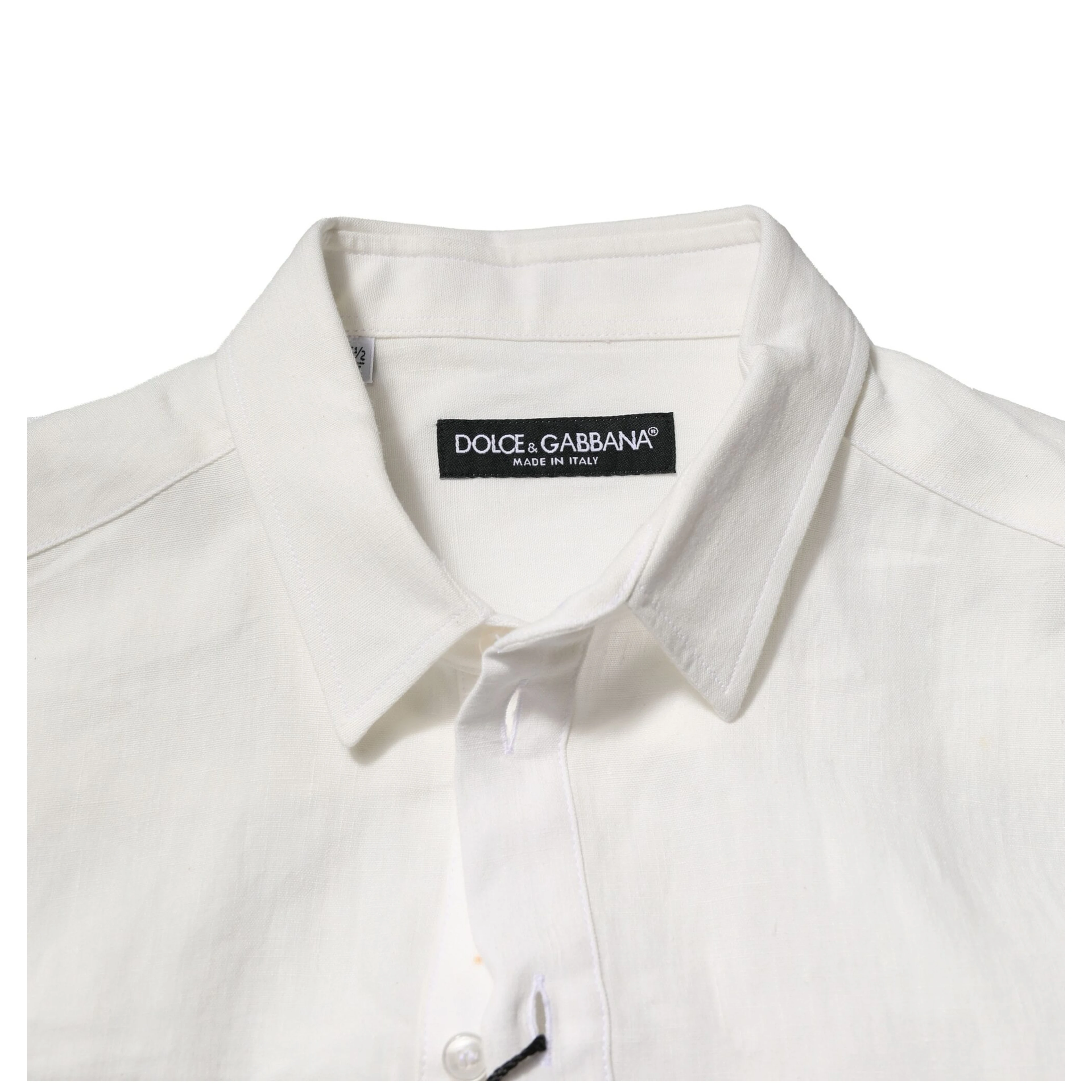 White DG Crown Embellish Dress Formal Shirt