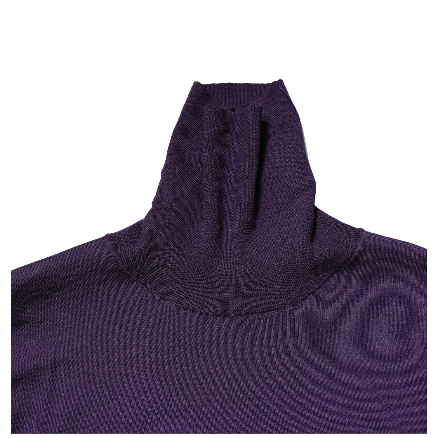 Purple Cashmere Turtleneck Pullover Sweater