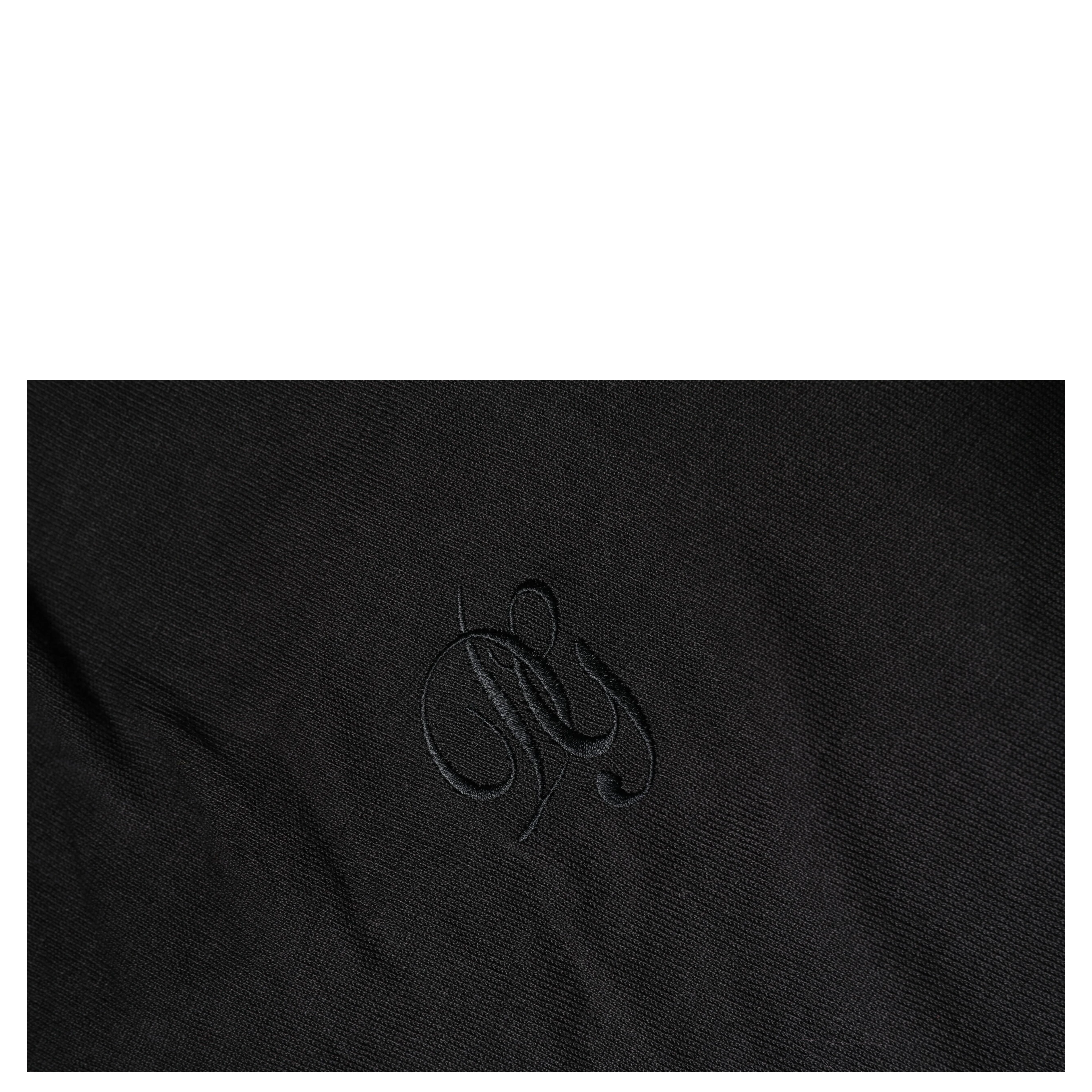 Black Cotton DG Logo Men Sweatshirt Sweater