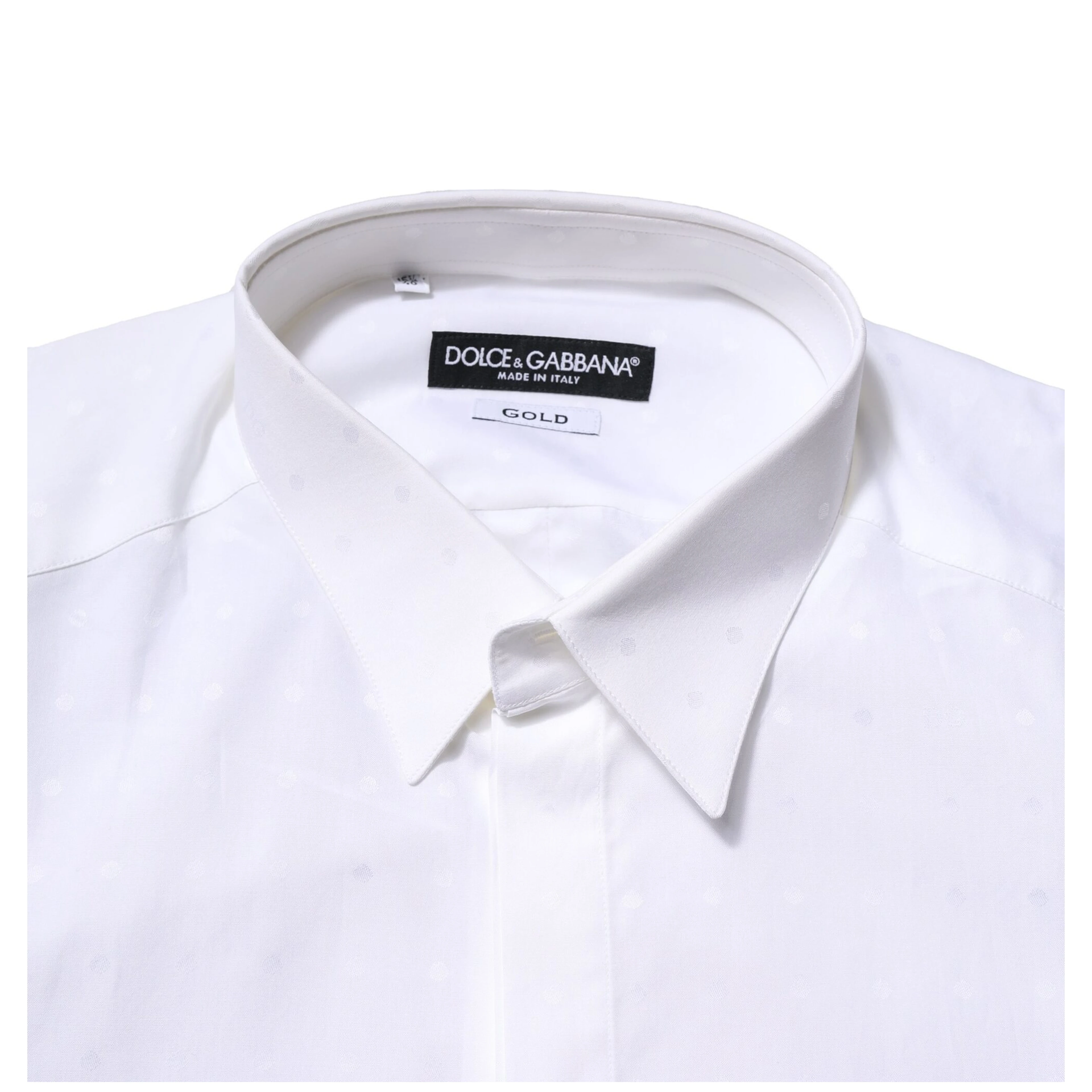 White Cotton GOLD Long Sleeves Formal Shirt
