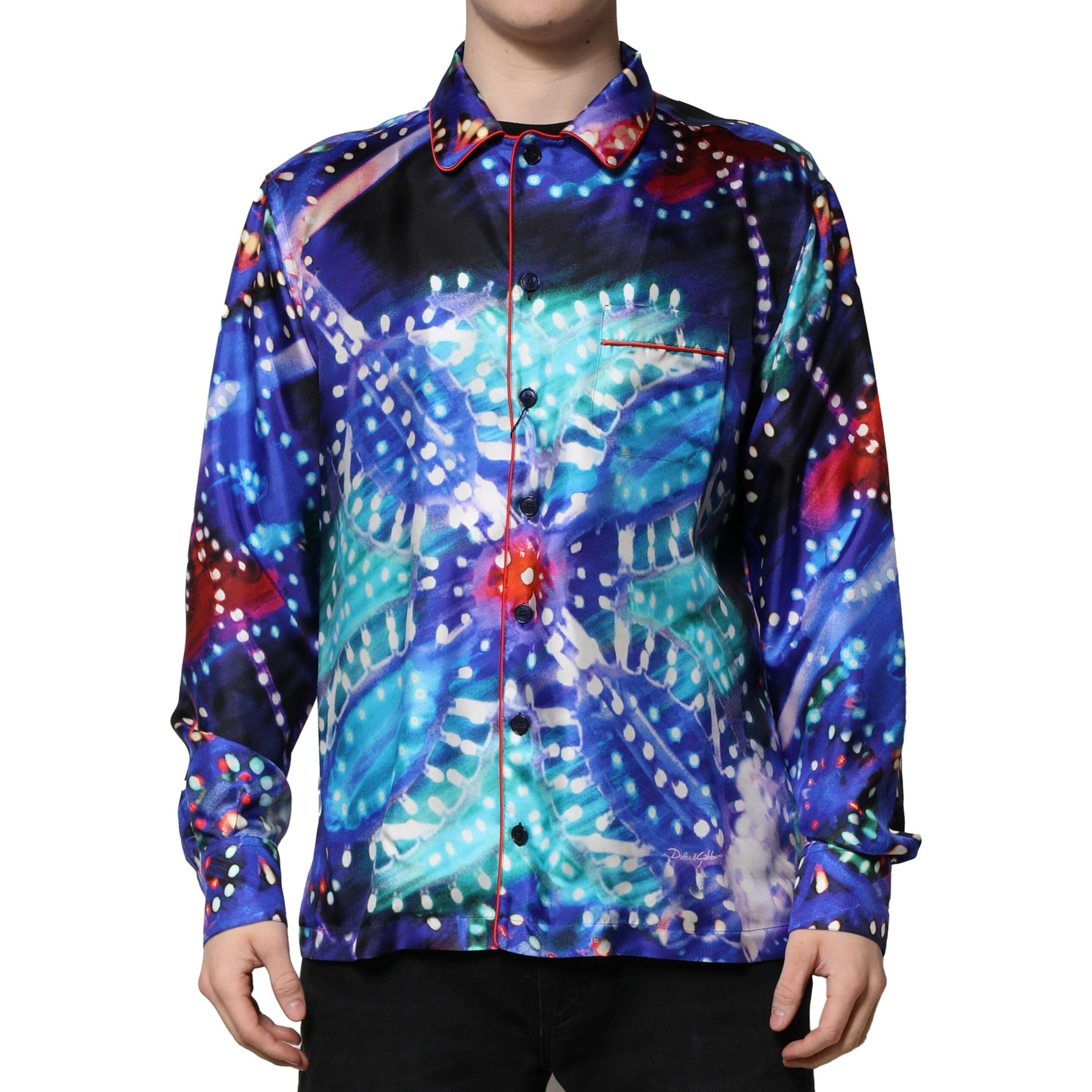 Multicolor Printed Silk Lounge Casual Shirt