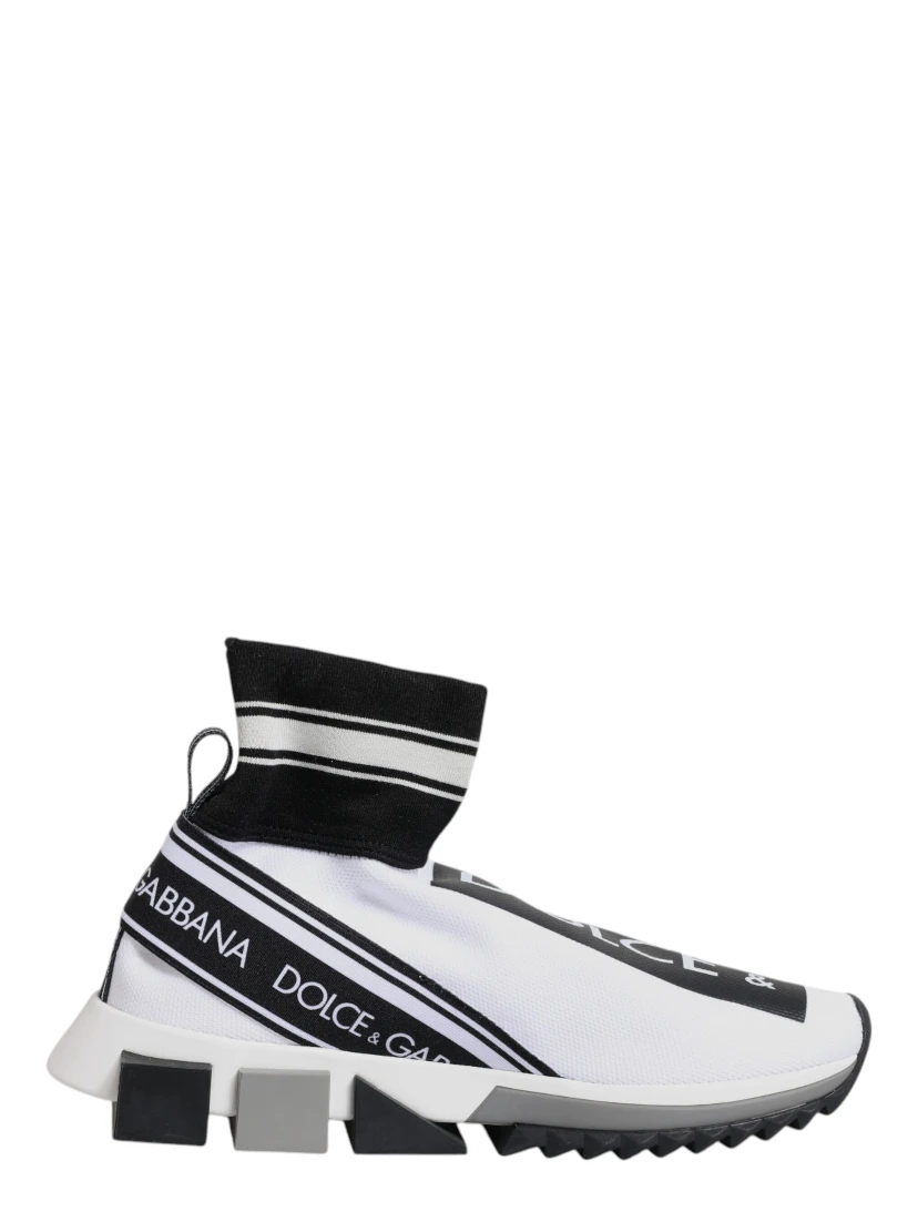 White Black Sorrento Socks Sneakers Shoes