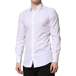 White GOLD Long Sleeves Men Dress Formal Shirt