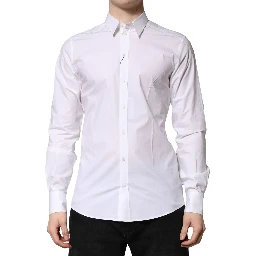 White Cotton Long Sleeves Dress Formal Shirt