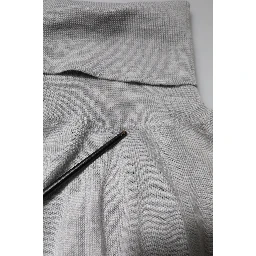 Gray Long Sleeve Turtleneck Pullover Sweater