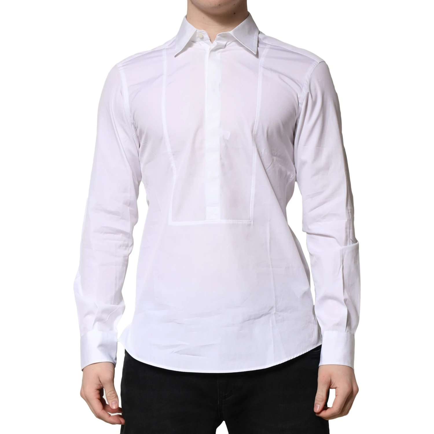 White Poplin Cotton Formal Men Dress Shirt