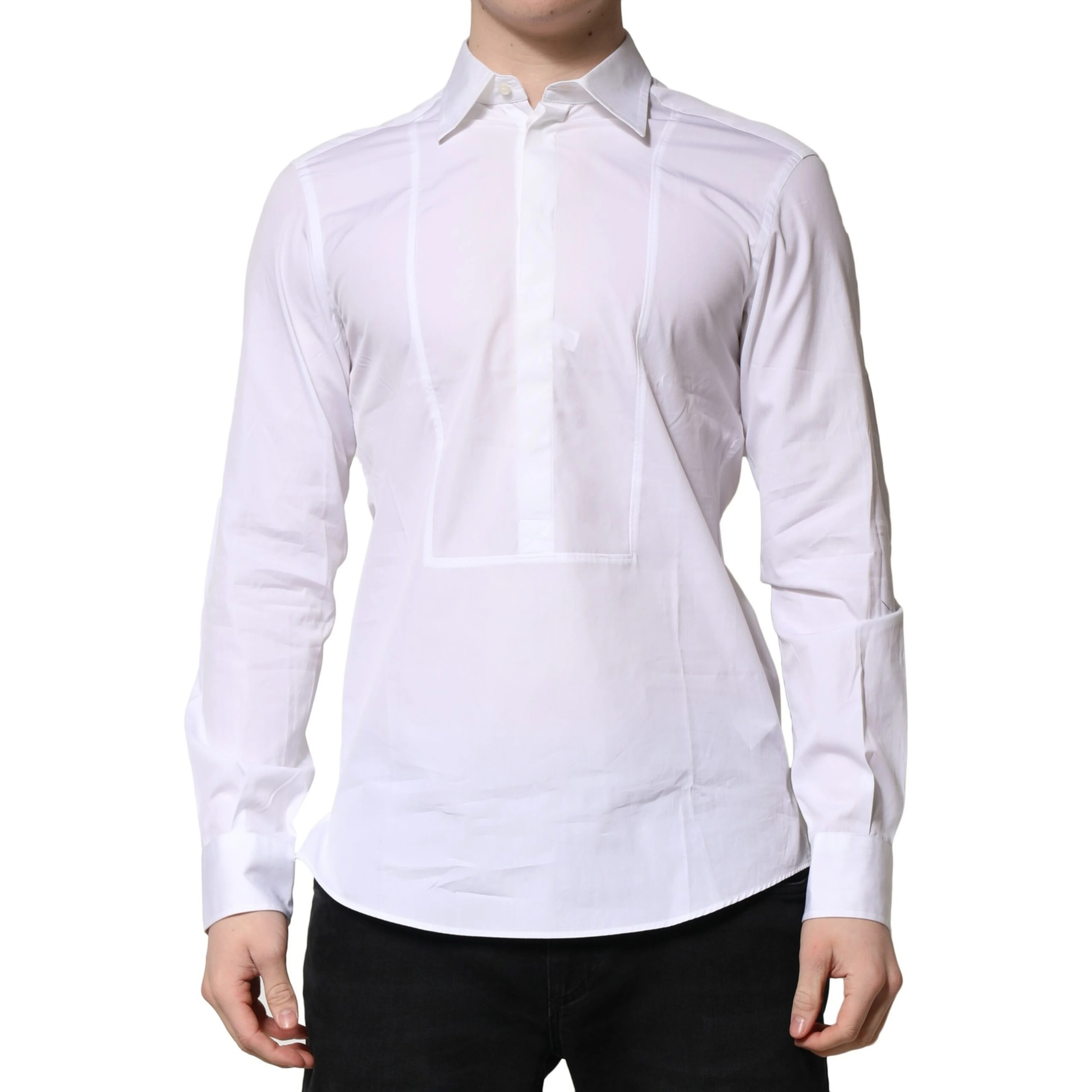 White Poplin Cotton Formal Men Dress Shirt