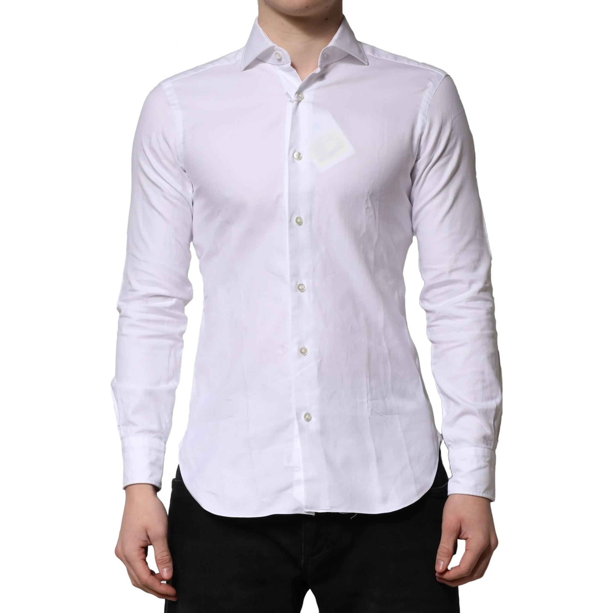 White Long Sleeves Collared Dress Formal Shirt