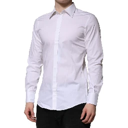 White MARTINI Long Sleeves Dress Formal Shirt