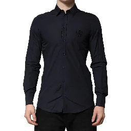 Dark Blue MARTINI Cotton Dress Formal Shirt