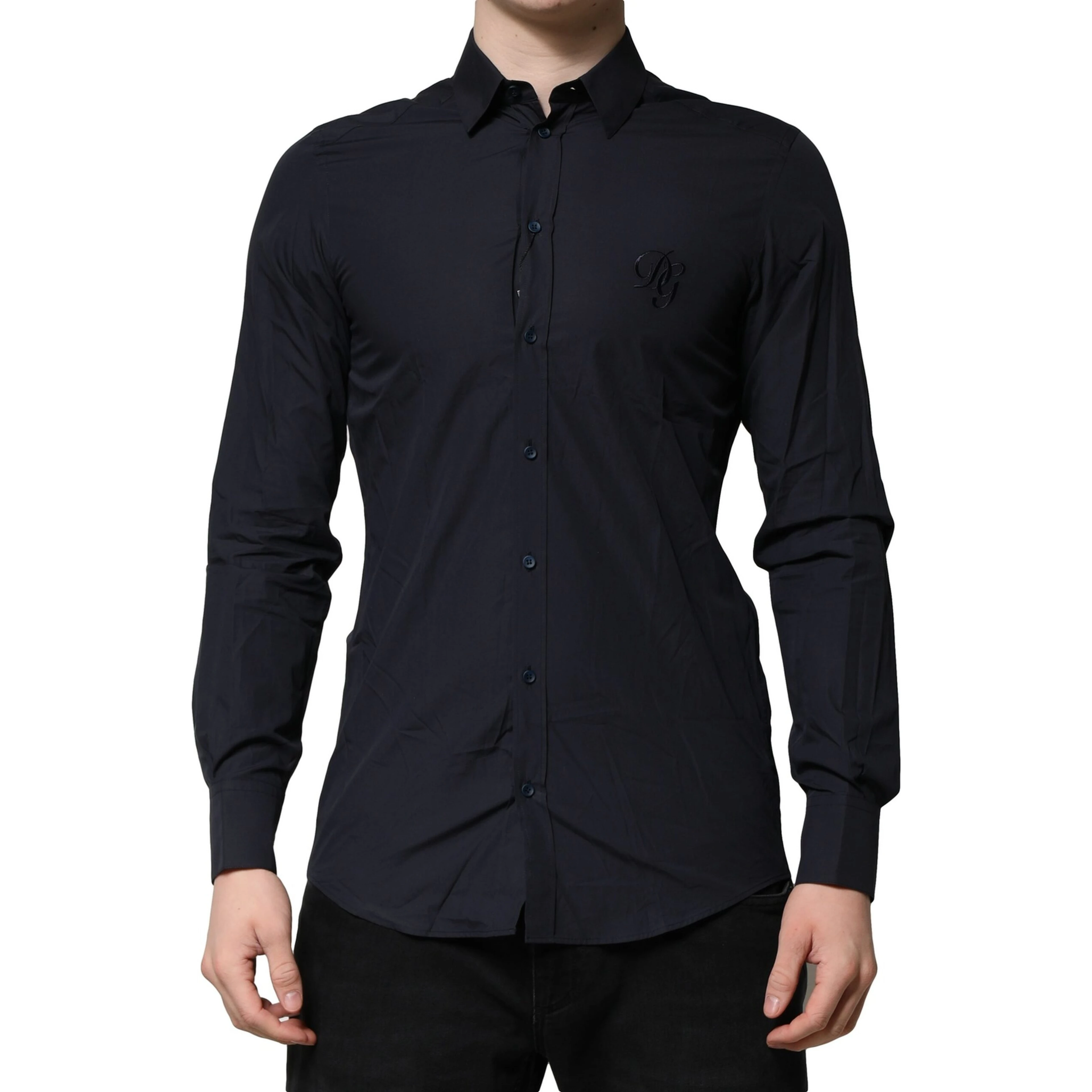 Dark Blue MARTINI Cotton Dress Formal Shirt