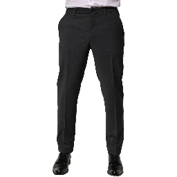 Black Wool Dress Slim Formal Pants
