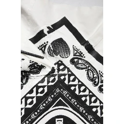 White Bandana Cotton Men Crew Neck T-shirt