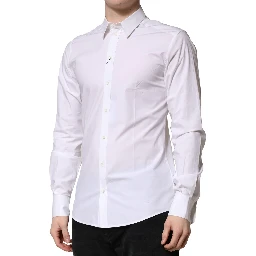 White Cotton Long Sleeves Dress Formal Shirt