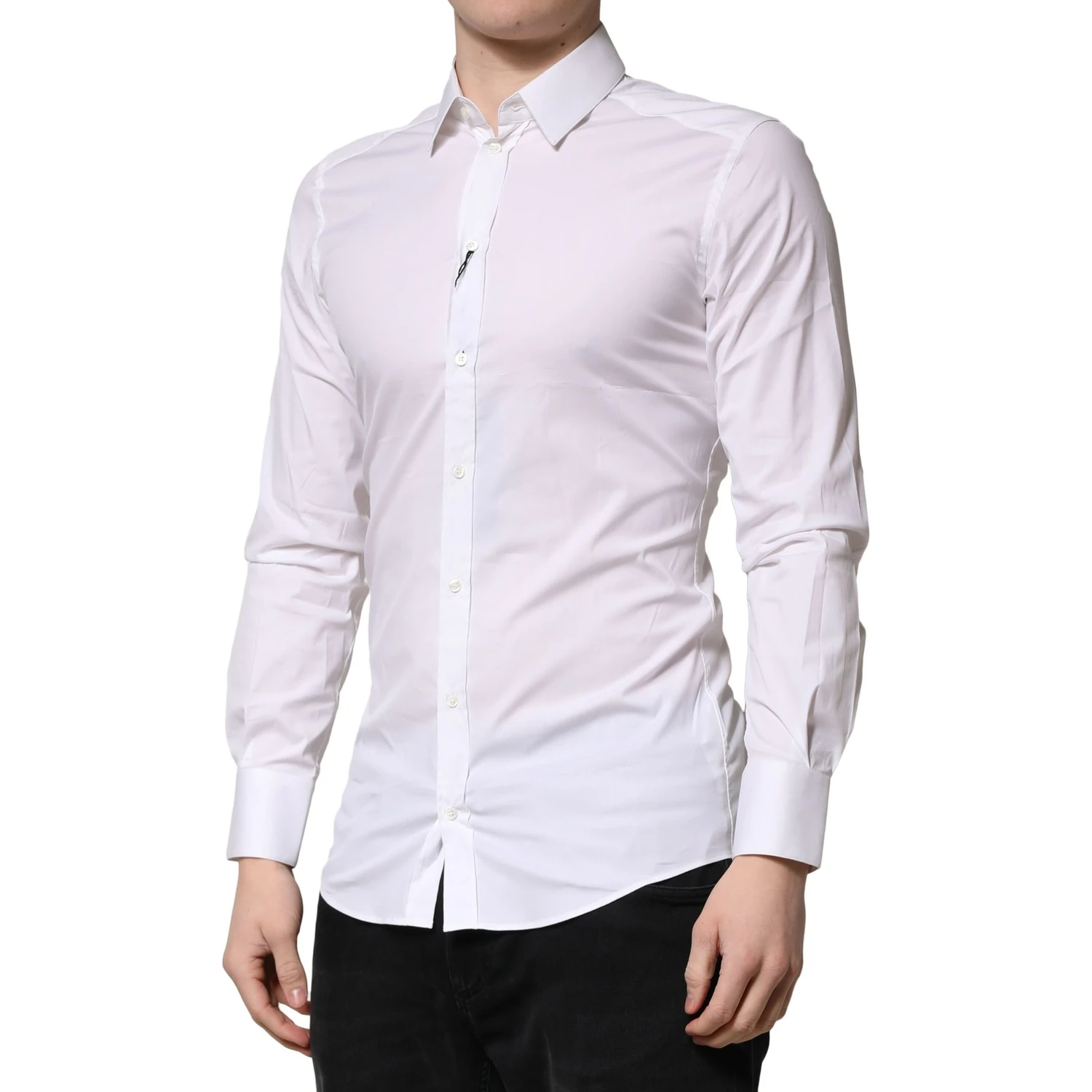 White GOLD Cotton Men Dress Formal Shirt