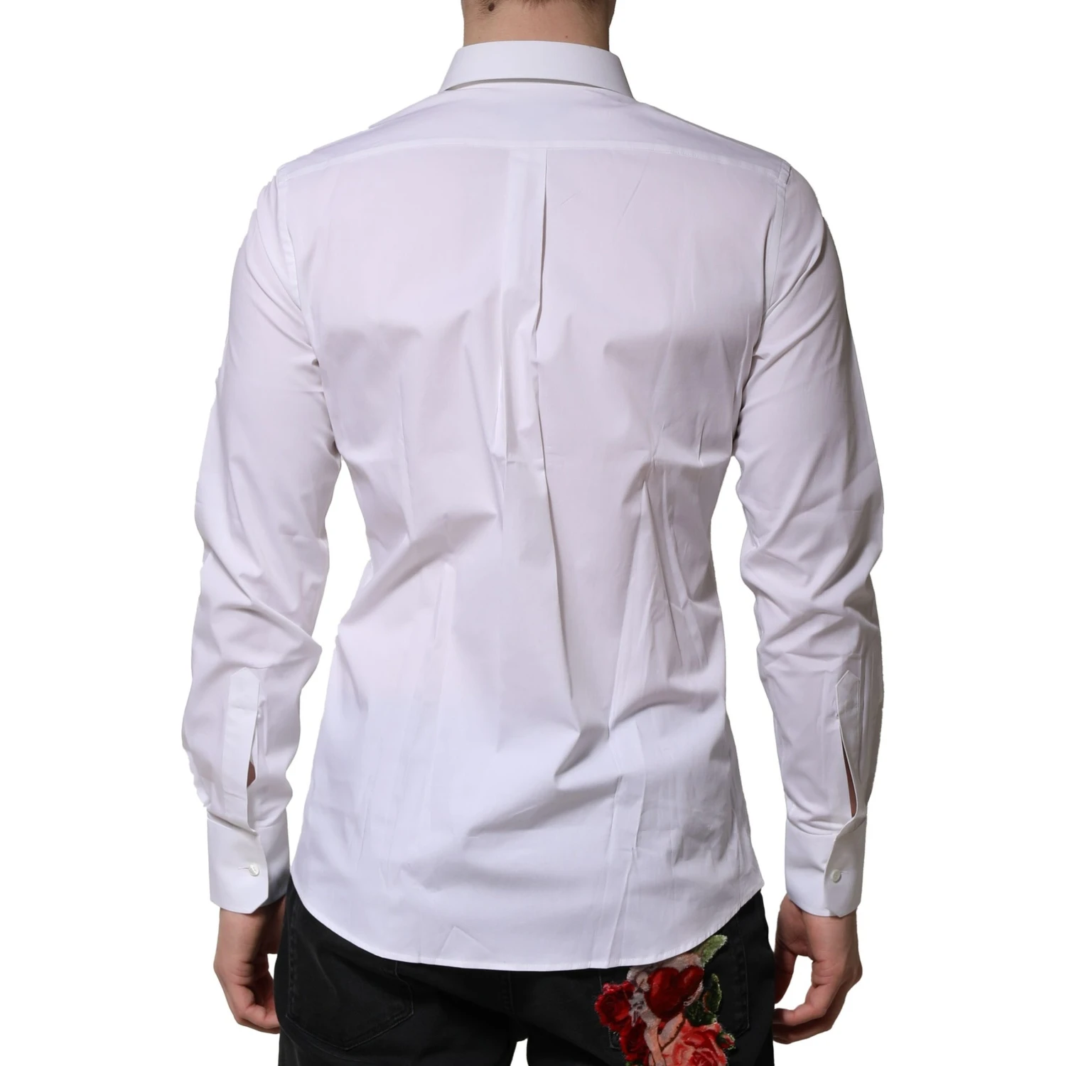 White MARTINI Long Sleeves Dress Formal Shirt