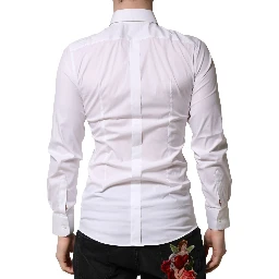 White GOLD Long Sleeves Dress Formal Shirt